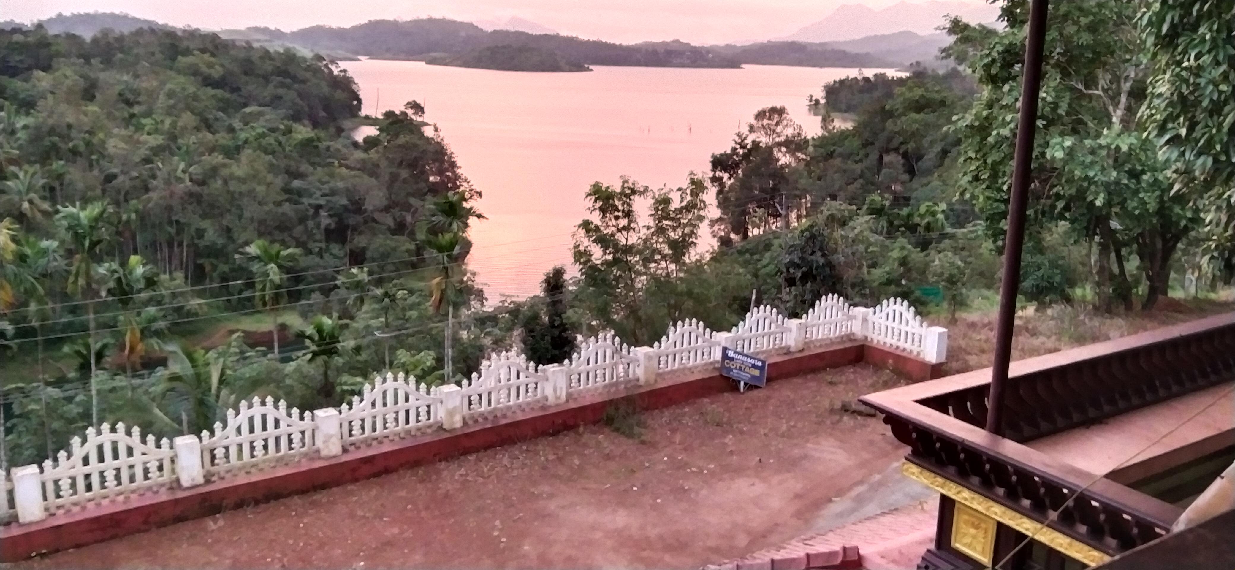 Hillside sunset panorama